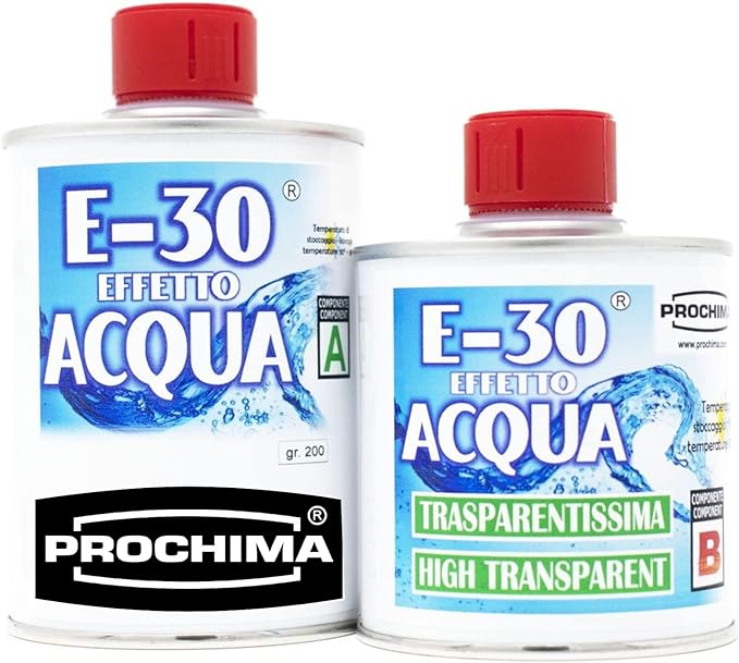 Resina epossidica trasparente E30 effetto acqua A+B - immagine 2