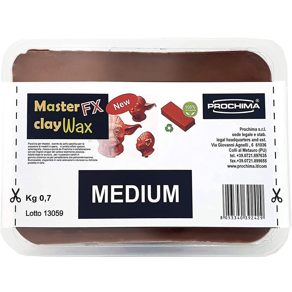 Plastilina modellabile rossa Master Clay Wax - immagine 4