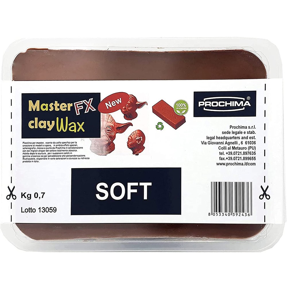 Plastilina modellabile rossa Master Clay Wax - immagine 3