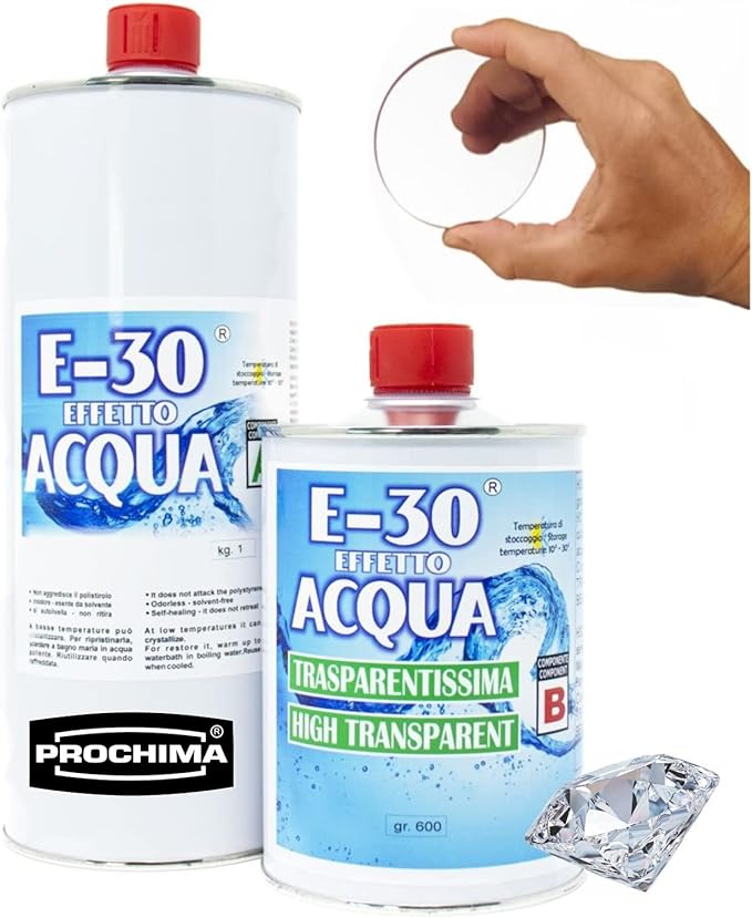 Resina epossidica trasparente E30 effetto acqua A+B - immagine 3