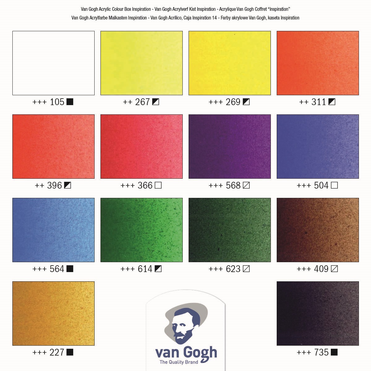 Royal Talens Van Gogh Cassetta Inspiration Talens con Colori Acrilici - immagine 3