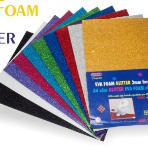 Gomma Eva Foam espansa Glitter 2 mm formato A4