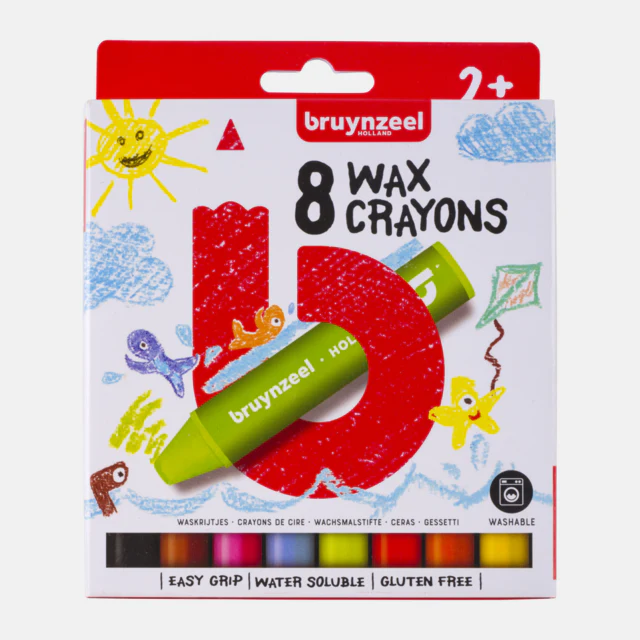 Pastelli a Cera Set 8 Bruynzeel speciali per Bimbi