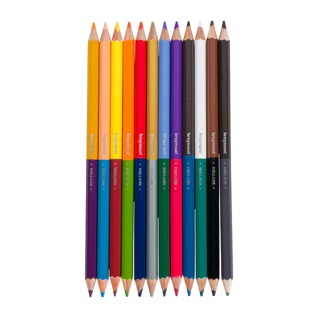 Matite Colorate Doppia Punta Set 12 Bruynzeel speciali per Bimbi - immagine 2