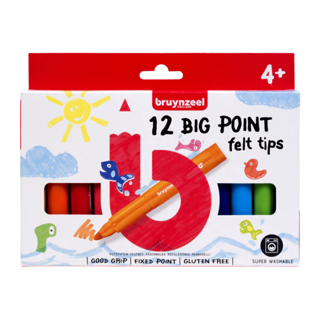 Pennarelli Big Point Set 12 Bruynzeel speciali per Bimbi