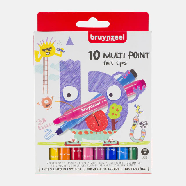 Pennarelli Multi Point Set 10 Bruynzeel speciali per Bimbi
