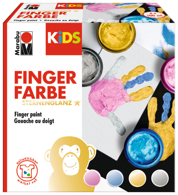 Colori a Dita Kids Stelle Cadenti set 4 speciale per Bimbi