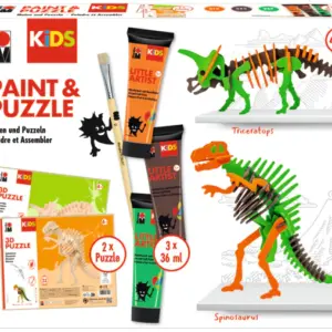 Paint & Puzzle set Dino speciale per Bimbi