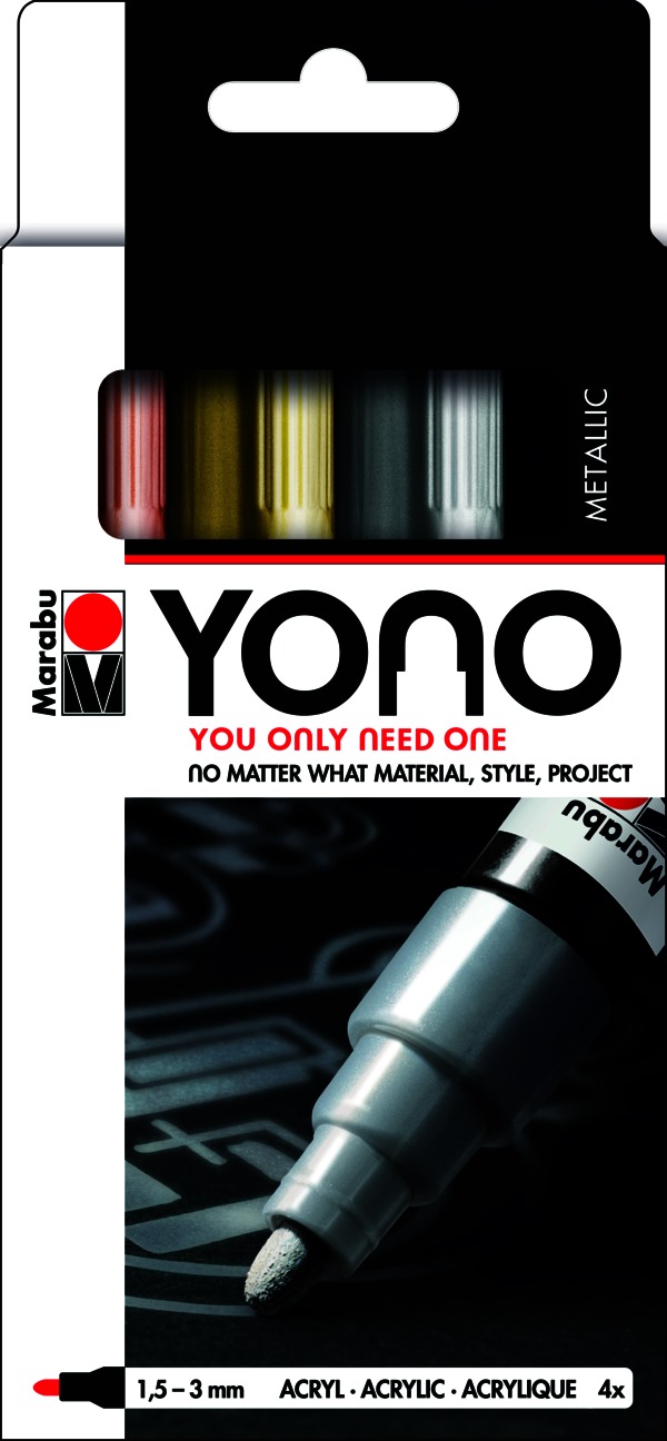 Pennarelli Marabu Yono set 4 Metallic