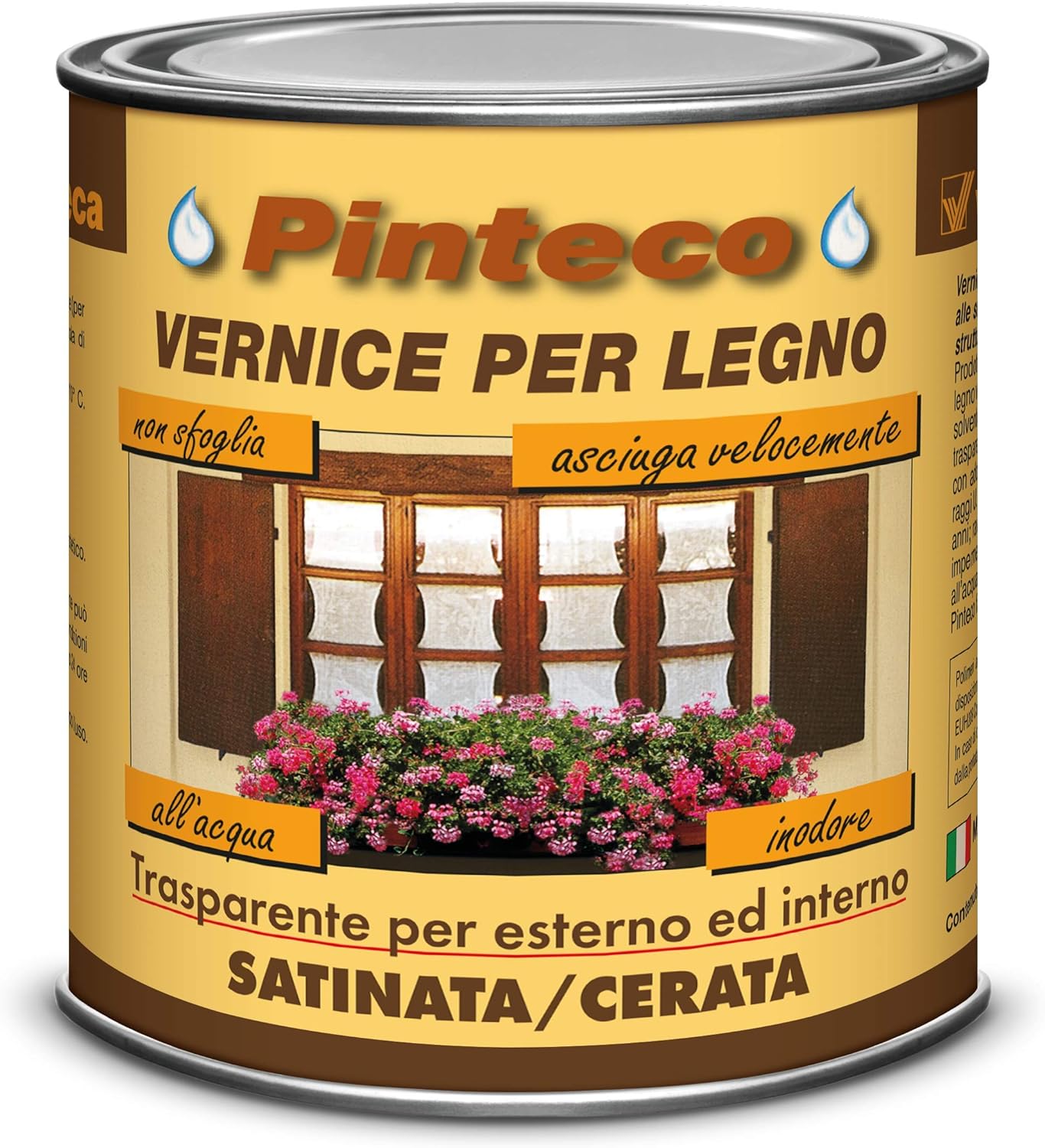 Pinteco Vernice Trasparente di finitura per Legno
