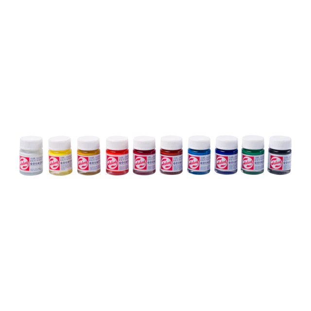 Tempere Talens Gouache Mixing Quality Set 10 x 16 ml in Vetro - immagine 2