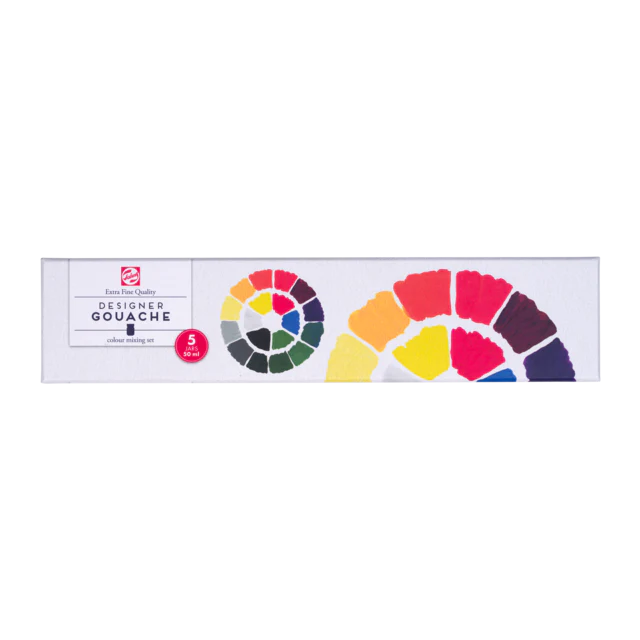 Tempere Talens Gouache Mixing Set 5 x 50 ml in Vetro
