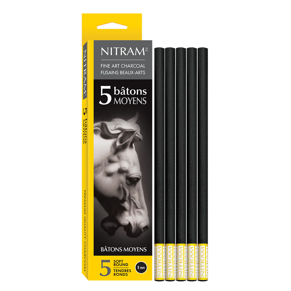 Nitram Carboncino Tondo Extra Morbido ΓΈ 6 - 8 - 12 mm - immagine 2