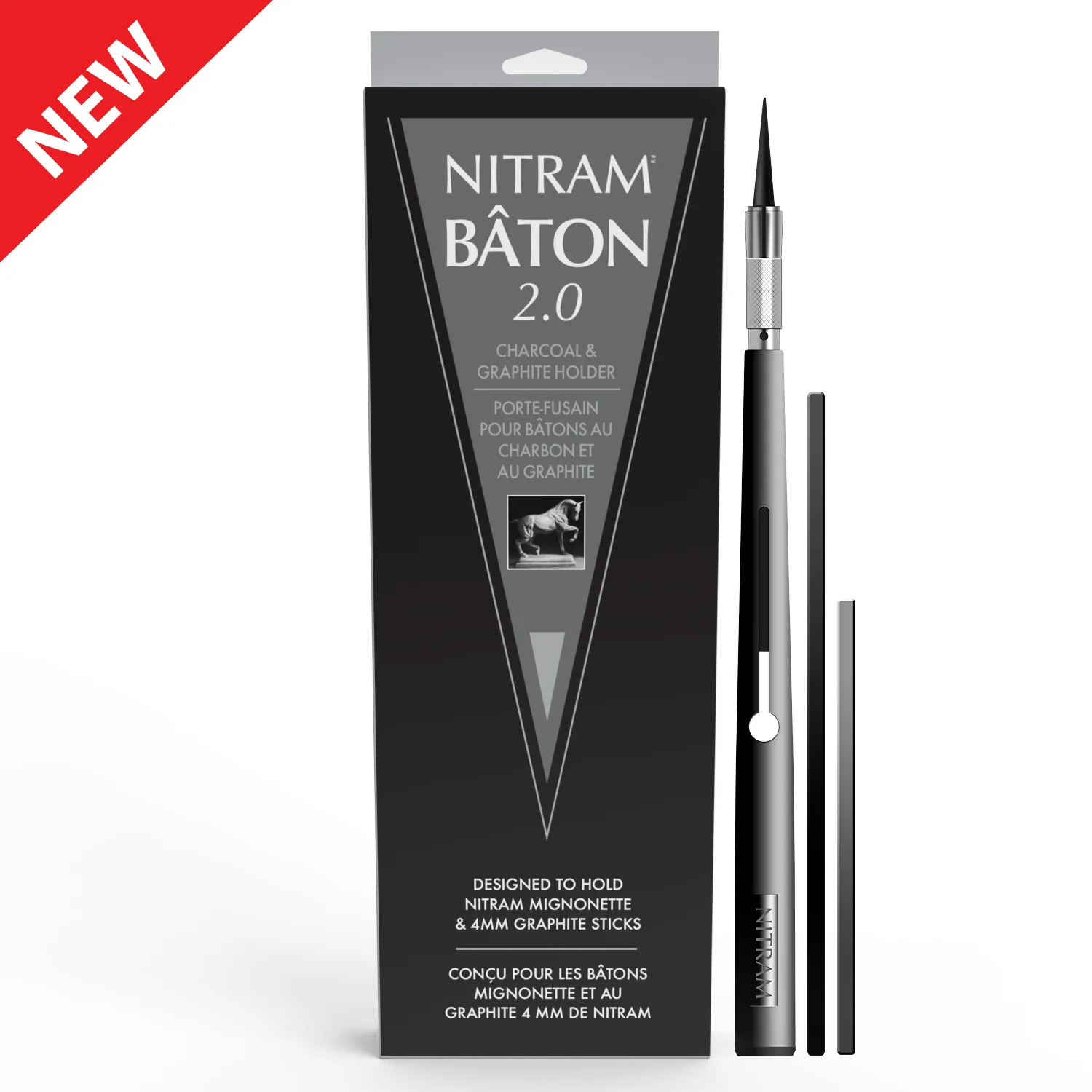 Nitram New Kit con Pennino, Carboncino e Grafite