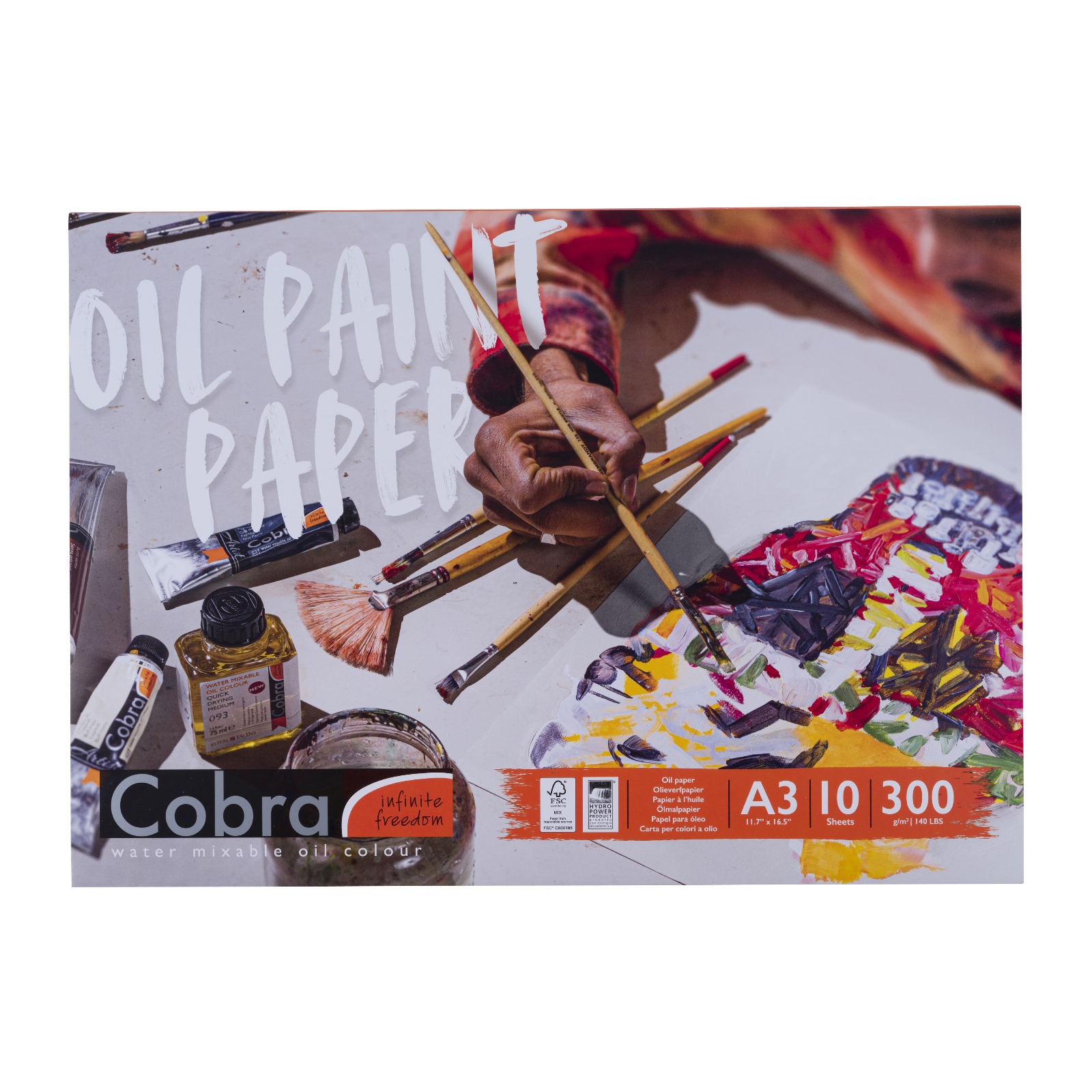 Cobra Blocco Carta per Pittura Olio 300 g/m² formato A3/A4 - immagine 2