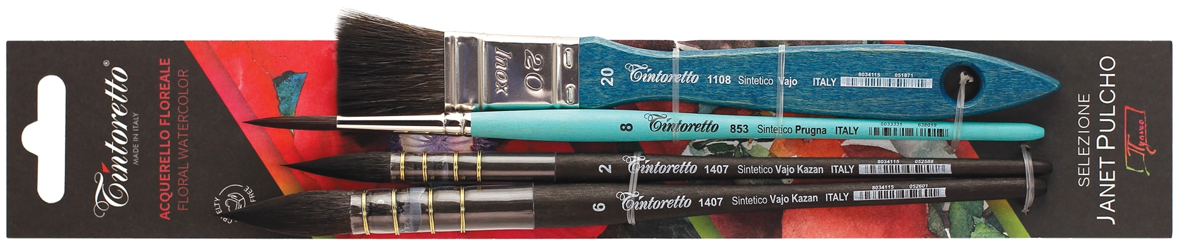 Pennelli Selezione Artista per Acquerello Janet Pulcho Tintoretto 8917