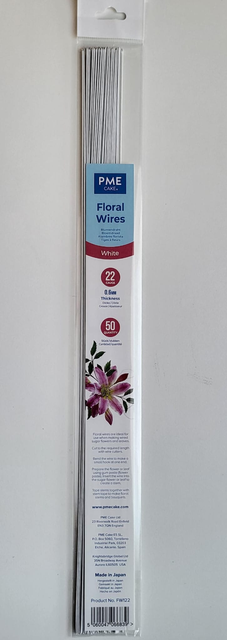 Ferretti per Fiori PME Floral Wire Bianco 22g