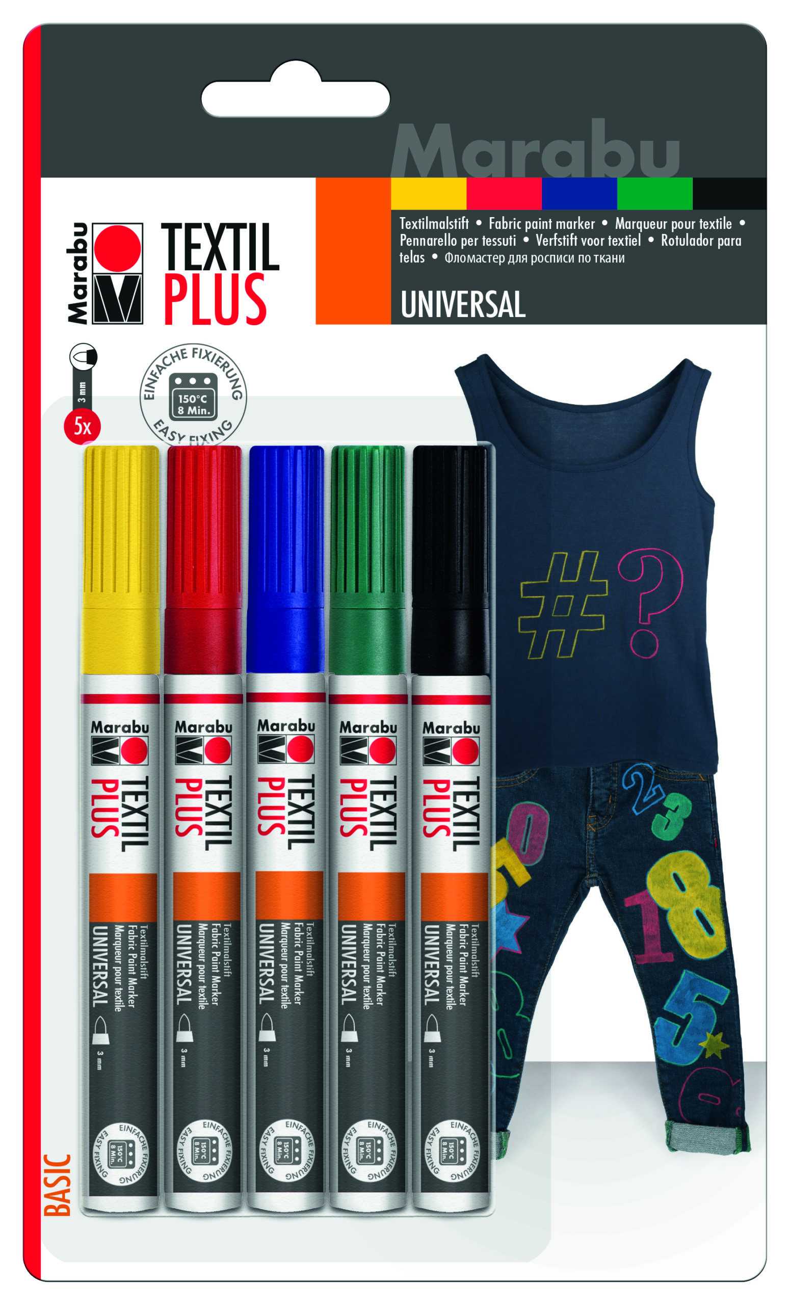 Marabu Textil Painter Plus per tessuti scuri e chiari