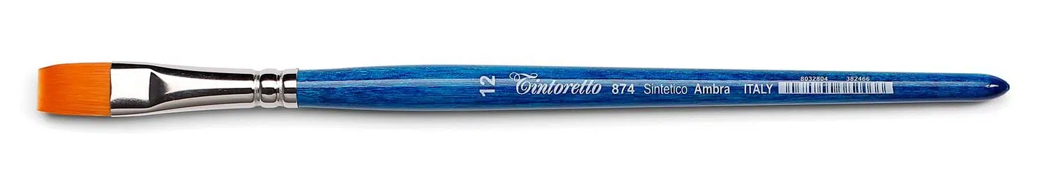 Tintoretto Pennello Piatto Sintetico Ambra S.874