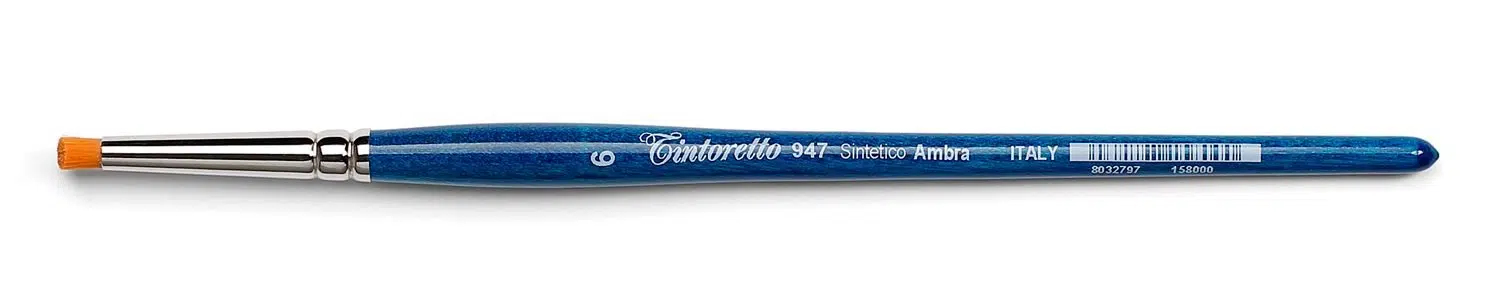 Tintoretto Pennello Tondo Angolare Sintetico Ambra S.947