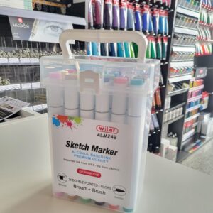 Marker Doppia Punta 24 Colori Wiler
