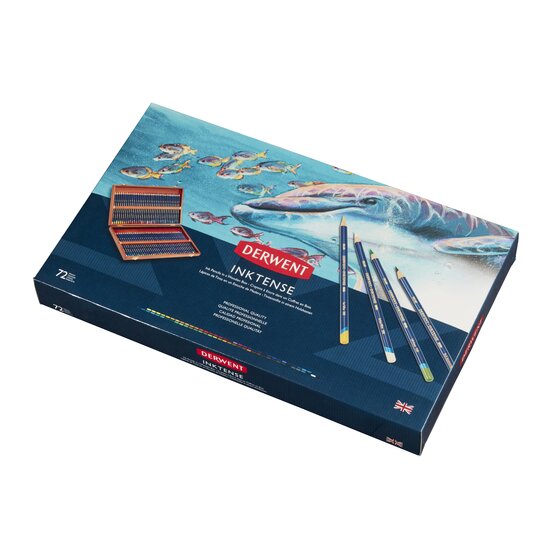 Derwent Inktense set 72 Matite Confezione in Legno - immagine 3