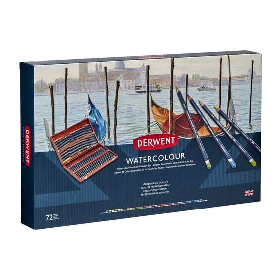 Derwent Watercolour 72 Matite Confezione in Legno - immagine 2