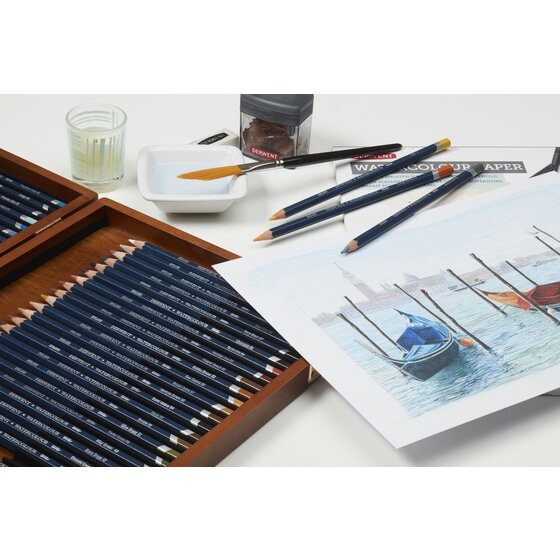 Derwent Watercolour 72 Matite Confezione in Legno - immagine 4