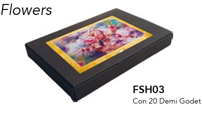Foresto Acquerelli Extrafini Scatola Black Gift 20 Half Pans FLOWERS