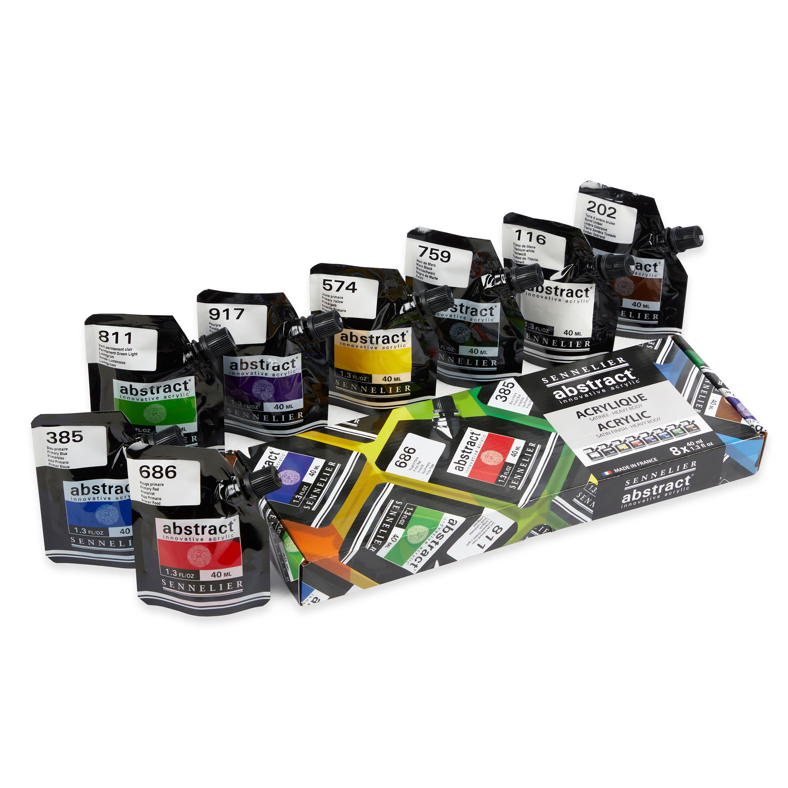 Set Abstract Acrilici Sennelier 8 Colori da 40ml - immagine 2