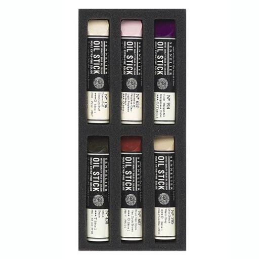 Sennelier Set 6 Mini Oil Stik Ritratto Tonalità Scure - immagine 2