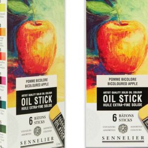 Sennelier Set 6 Mini Oil Stik Natura Morta Mela Bicolore
