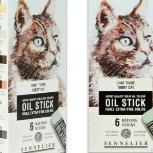 Sennelier Set 6 Mini Oil Stik Gatto Tigre