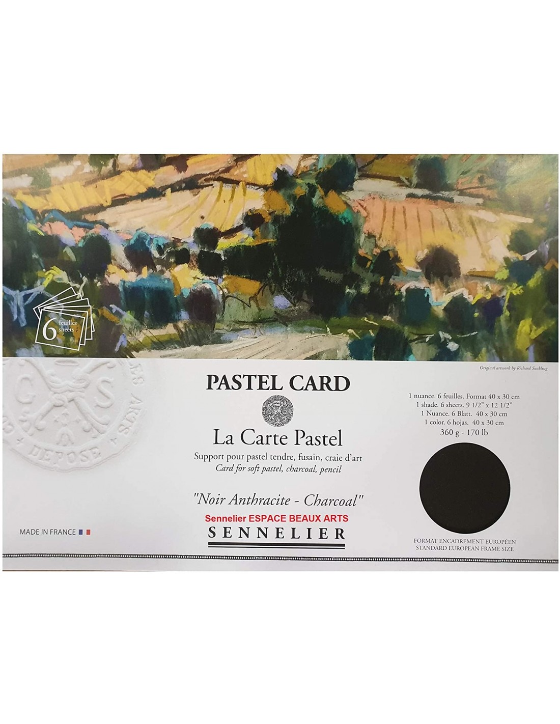 Sennelier Pack Pastel Card "Charcoal"