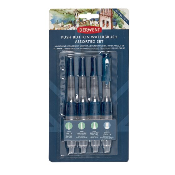 Derwent Push Button Waterbrush Assorted Set - immagine 2