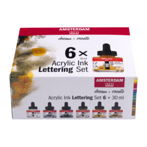 Amsterdam Acrylic Ink Letteing Set x6
