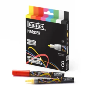 Liquitex Marker Set 8 Colori Essenziali Punta 2mm Tonda