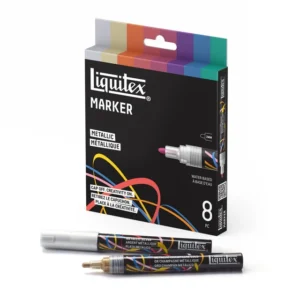 Liquitex Marker Set 8 Colori Metallici Punta 2mm Tonda