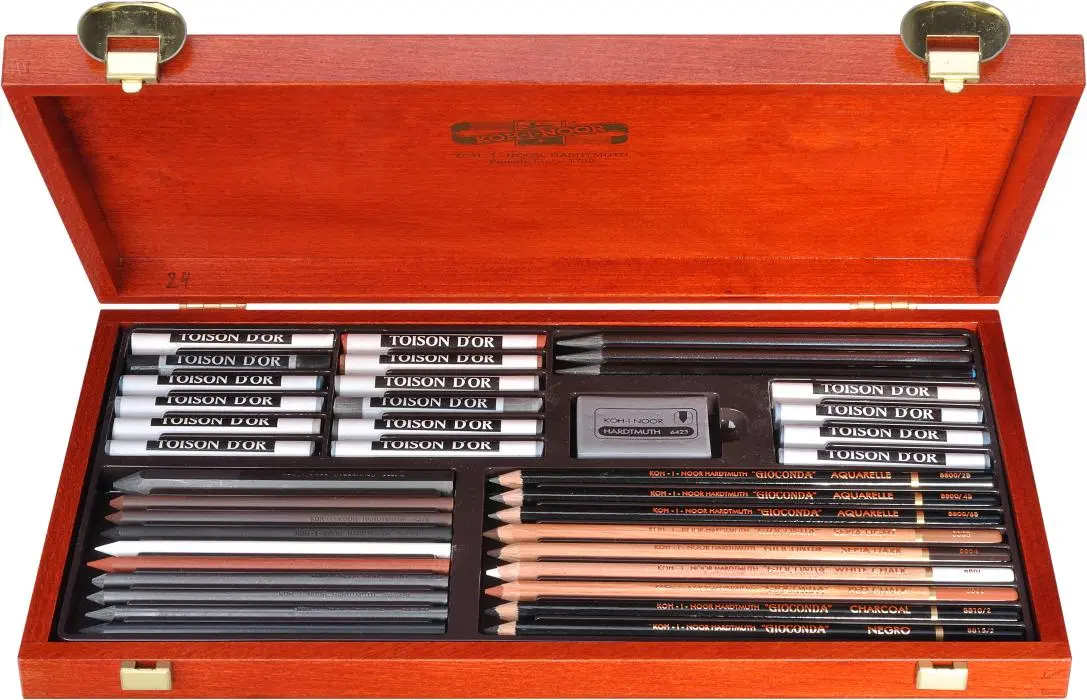 Koh-I-Noor Gioconda Art Set – Set artistico 39 pezzi in cofanetto di legno